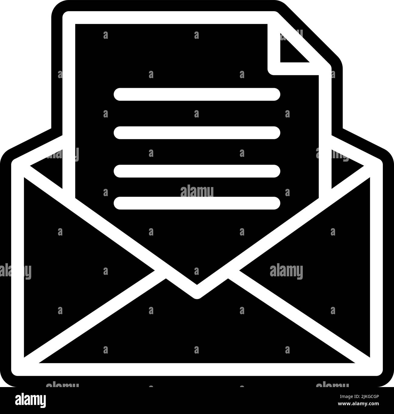 mail icon black vector illustration Stock Vector Image & Art - Alamy