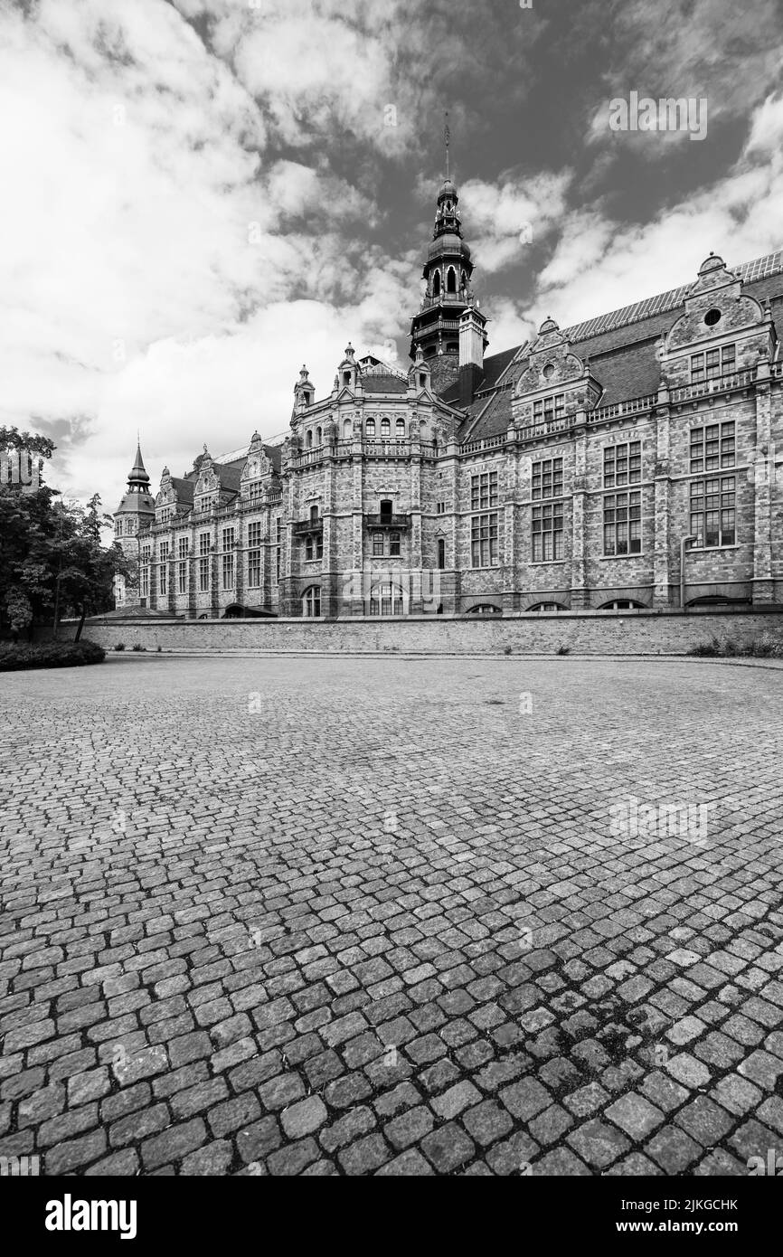 Historical building of Nordic Museum in Stockholm Stock Photo