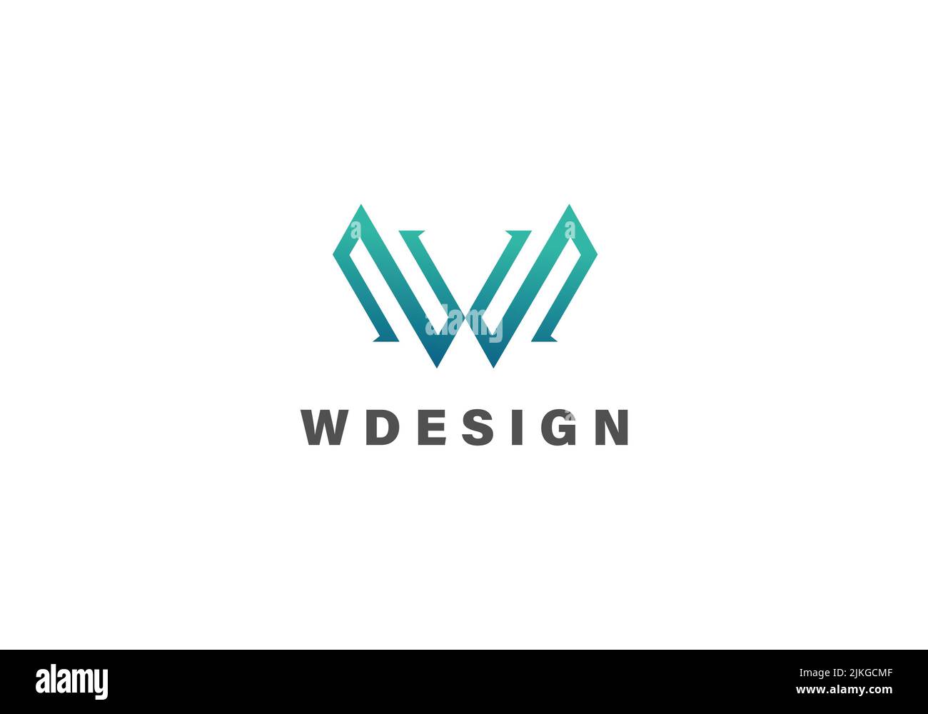 Unique modern geometric creative elegant letter W logo template Stock ...