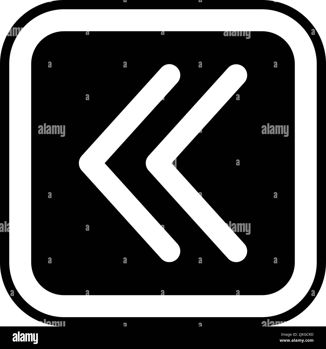 arrow left icon black vector illustration Stock Vector Image & Art - Alamy