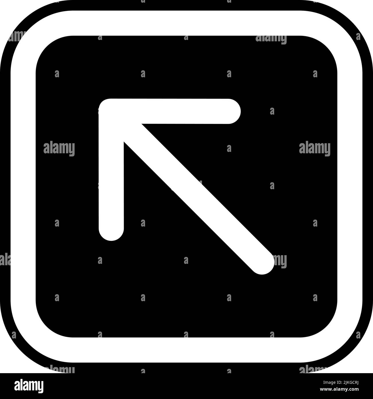 up left icon black vector illustration. Stock Vector