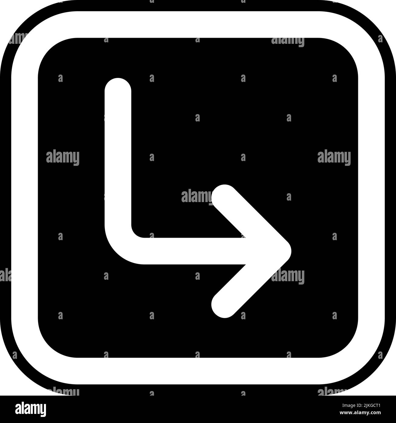 Down Right Arrow Icon Black Vector Illustration Stock Vector Image