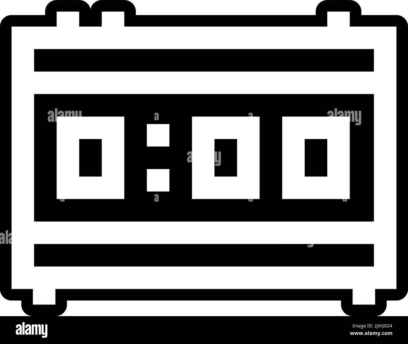 alarm clock icon black vector illustration Stock Vector Image & Art Alamy