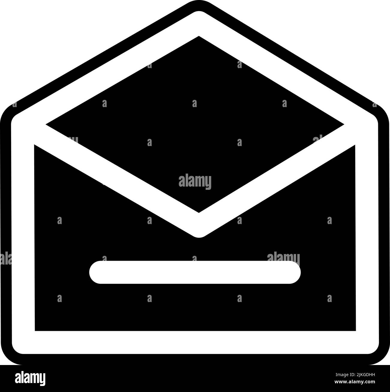 email icon black vector illustration Stock Vector Image & Art - Alamy