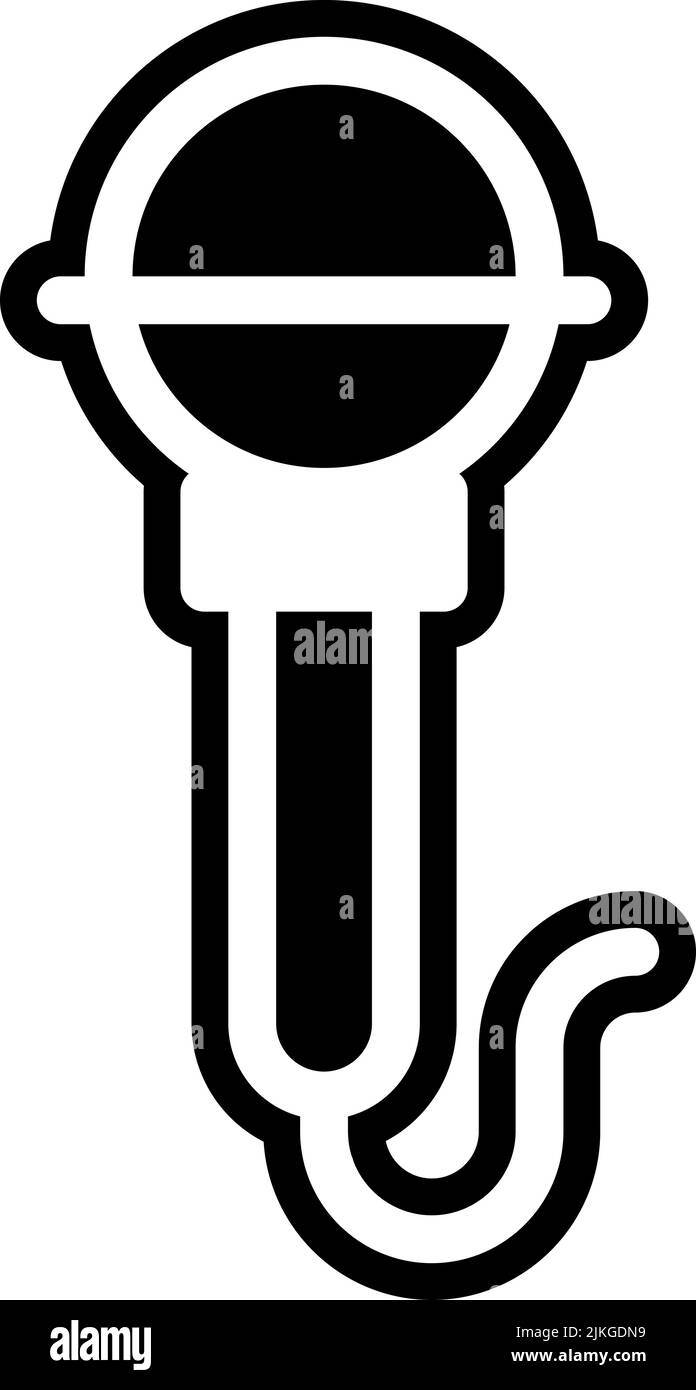 microphone icon black vector illustration Stock Vector Image & Art - Alamy