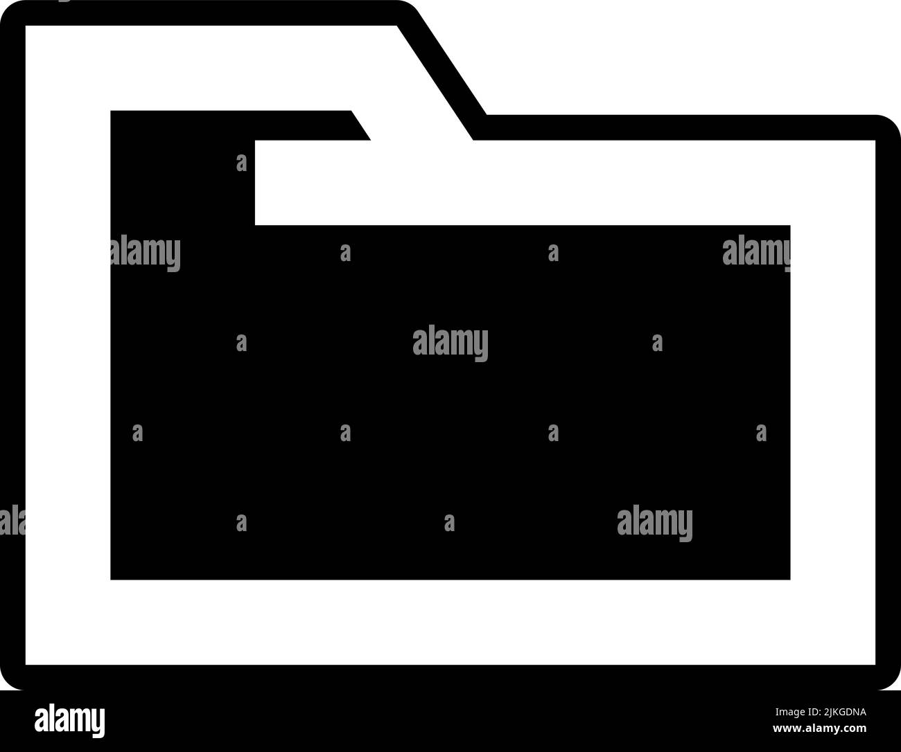 folder icon black vector illustration Stock Vector Image & Art - Alamy