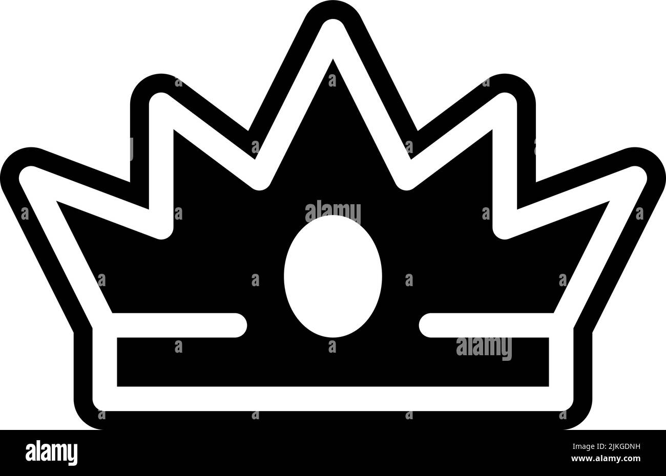 crown icon black vector illustration Stock Vector Image & Art - Alamy