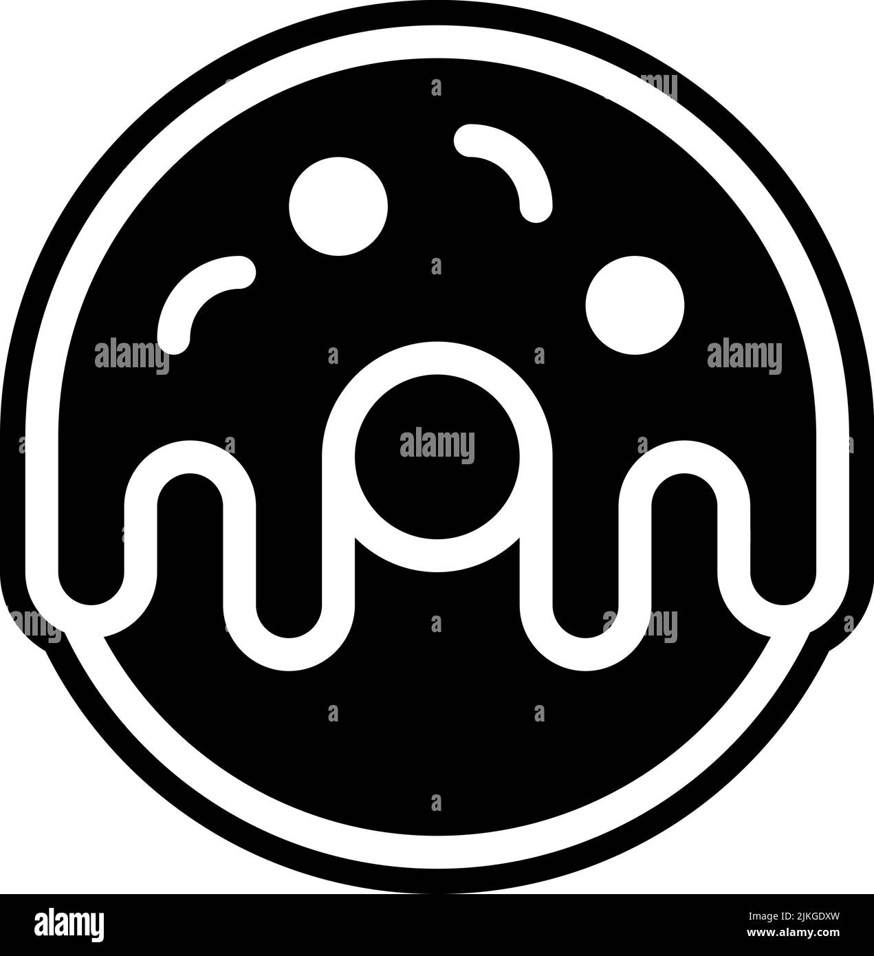 donut icon black vector illustration Stock Vector Image & Art - Alamy