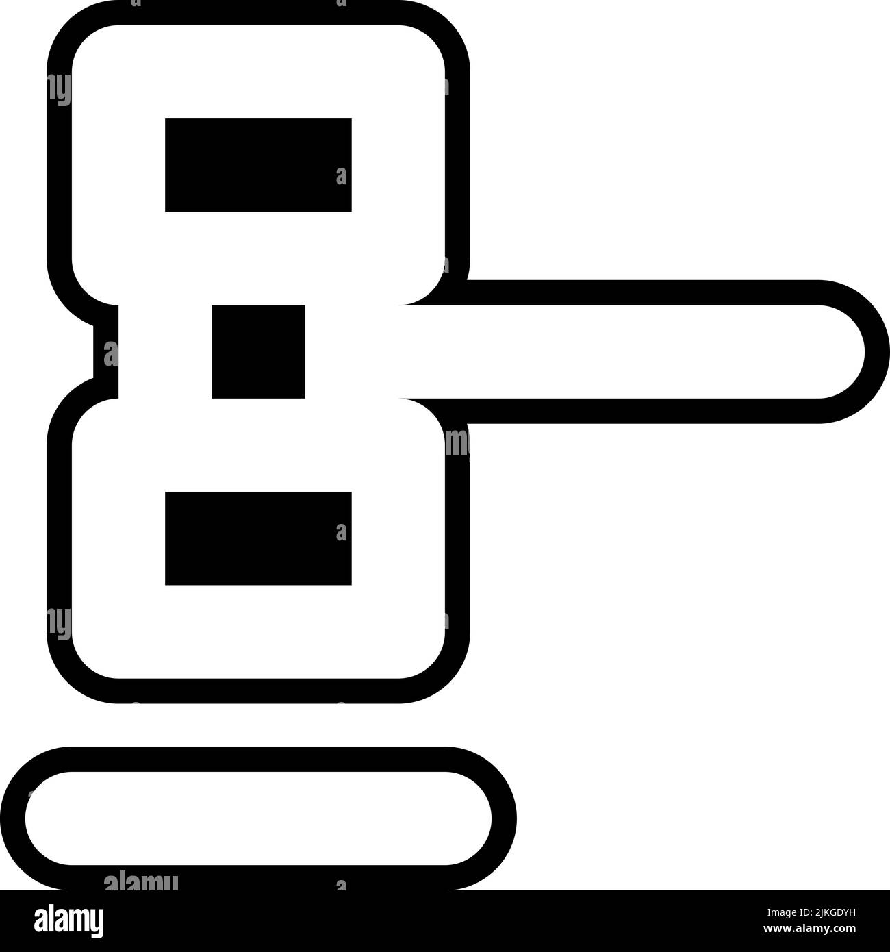 gavel icon black vector illustration Stock Vector Image & Art Alamy