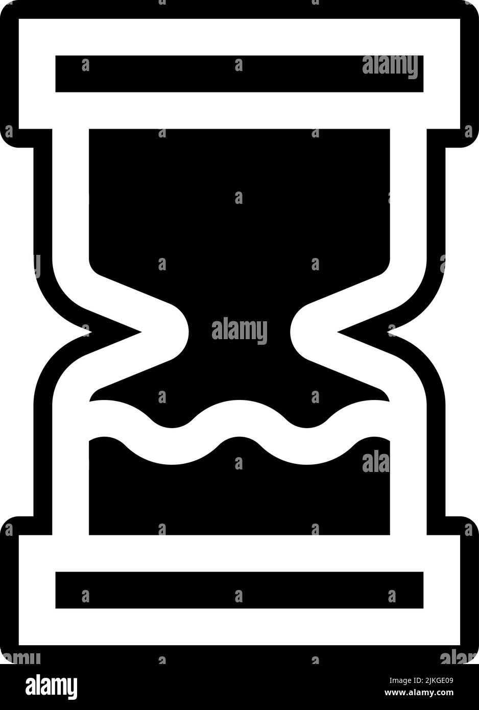 hourglass icon black vector illustration Stock Vector Image & Art - Alamy