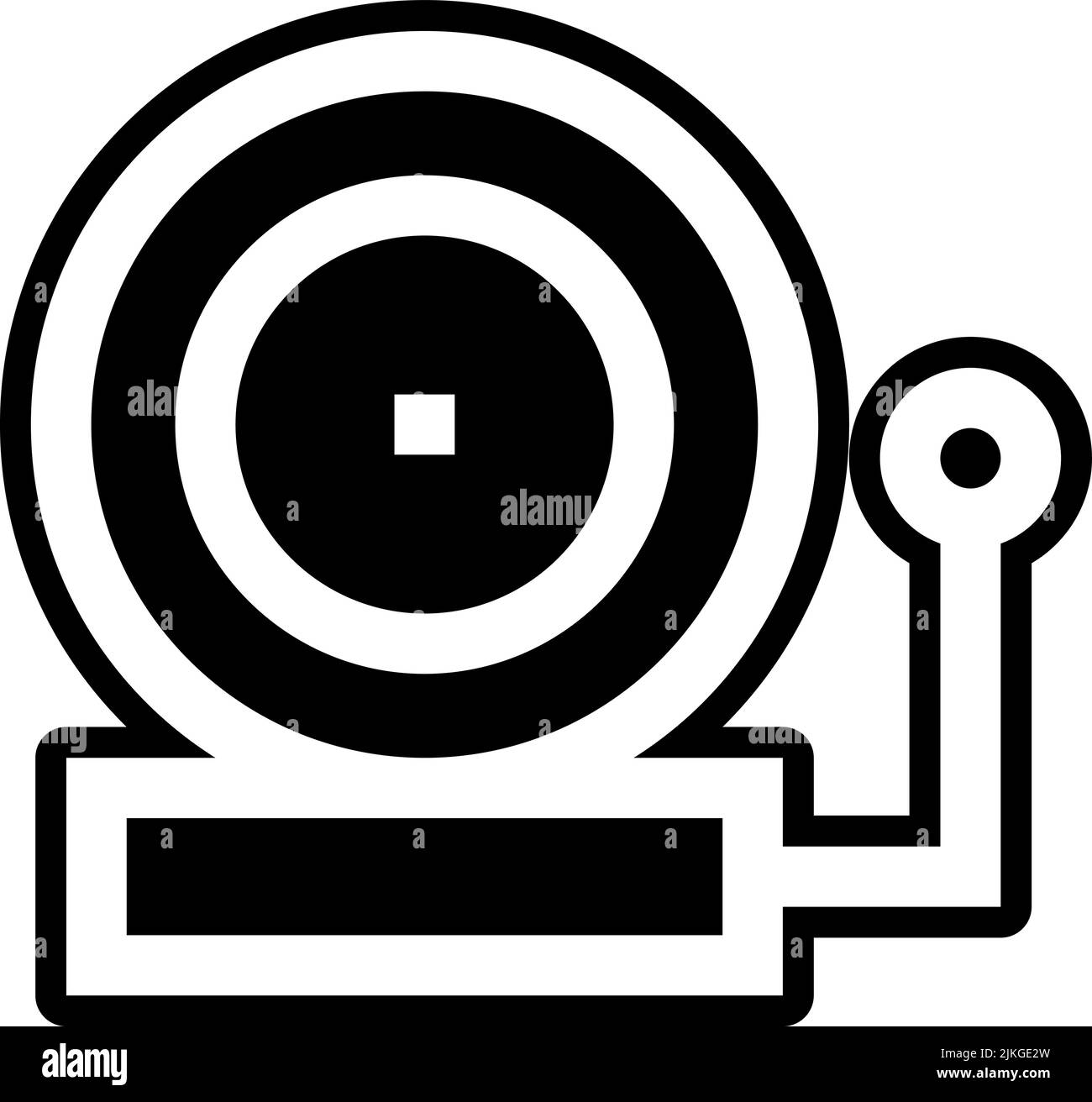 school bell icon black vector illustration Stock Vector Image & Art - Alamy