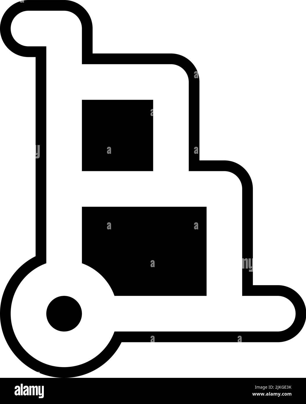 trolley icon black vector illustration Stock Vector Image & Art - Alamy