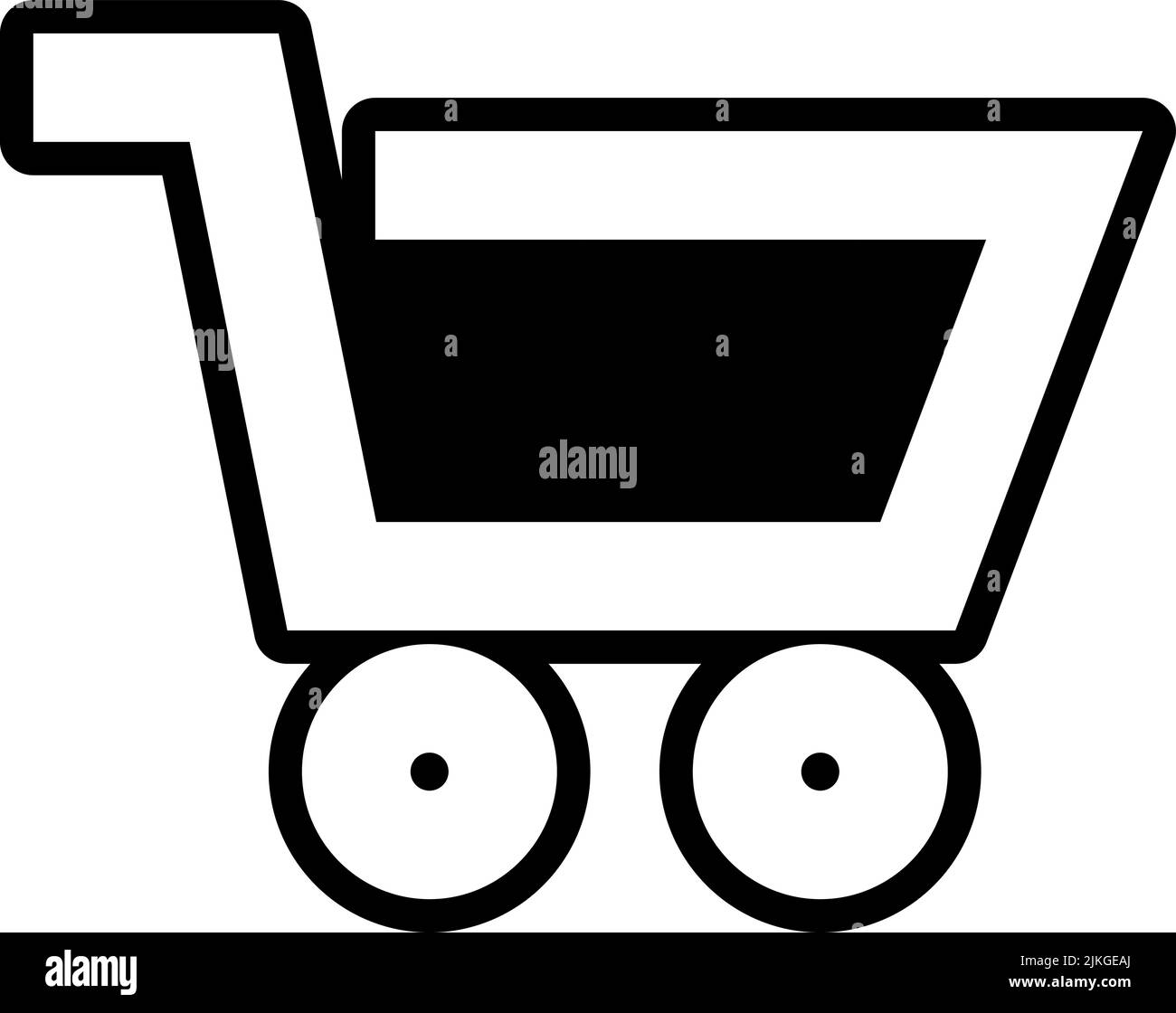 shopping cart icon black vector illustration Stock Vector Image & Art ...