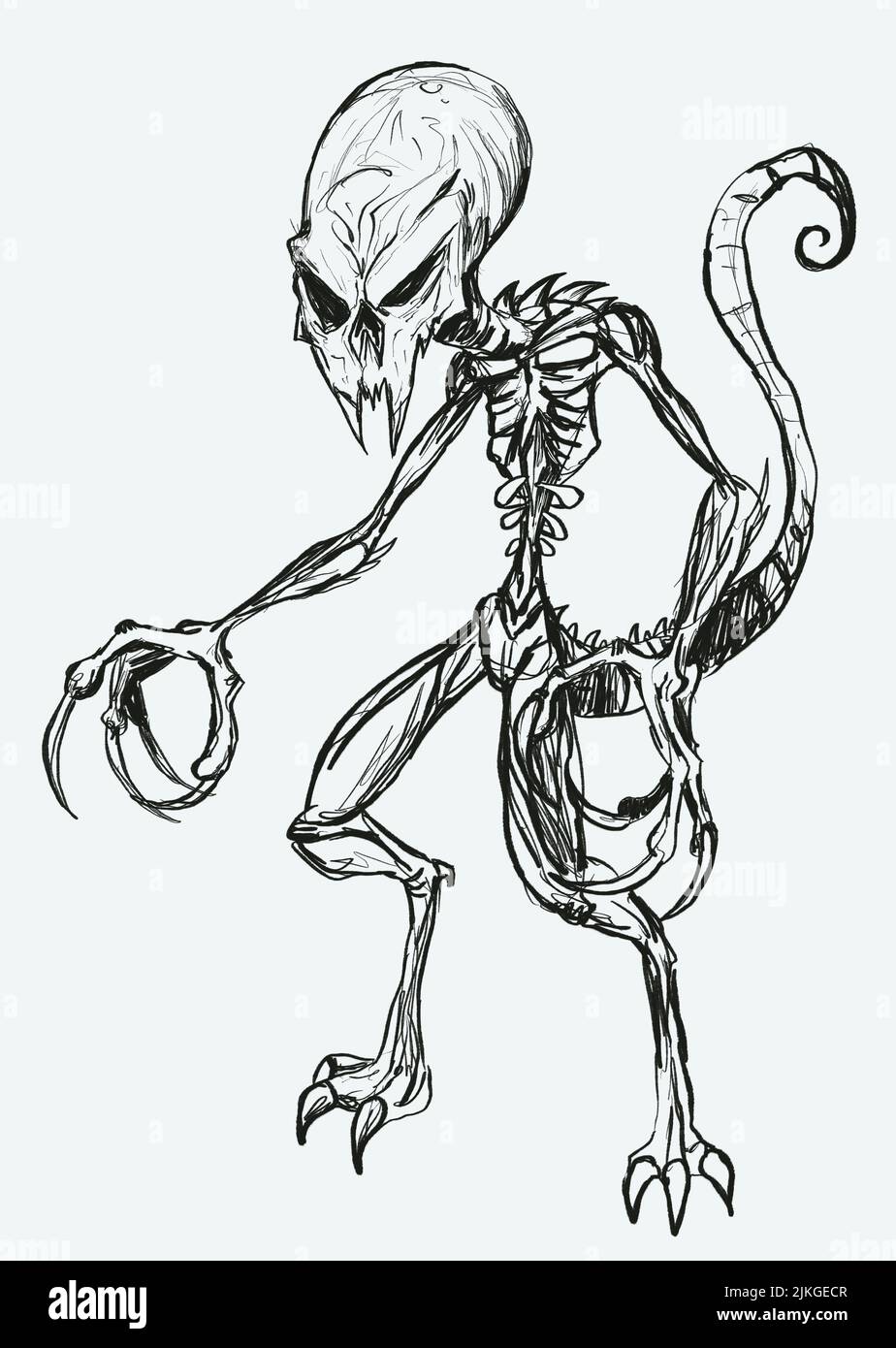 alien monster illustration Stock Photo - Alamy