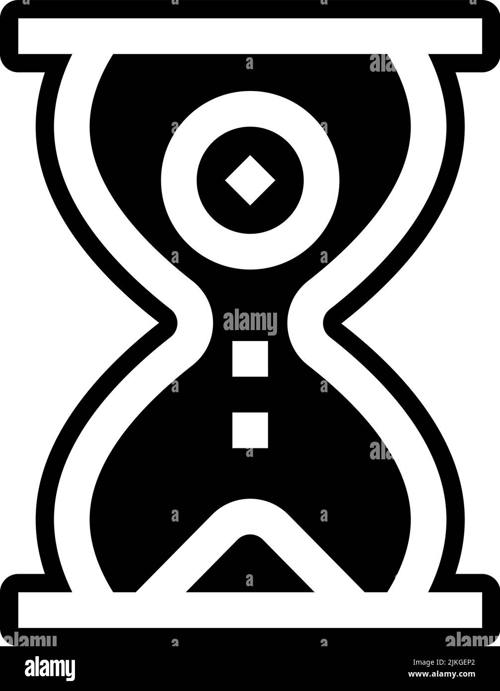 hourglass icon black vector illustration Stock Vector Image & Art - Alamy