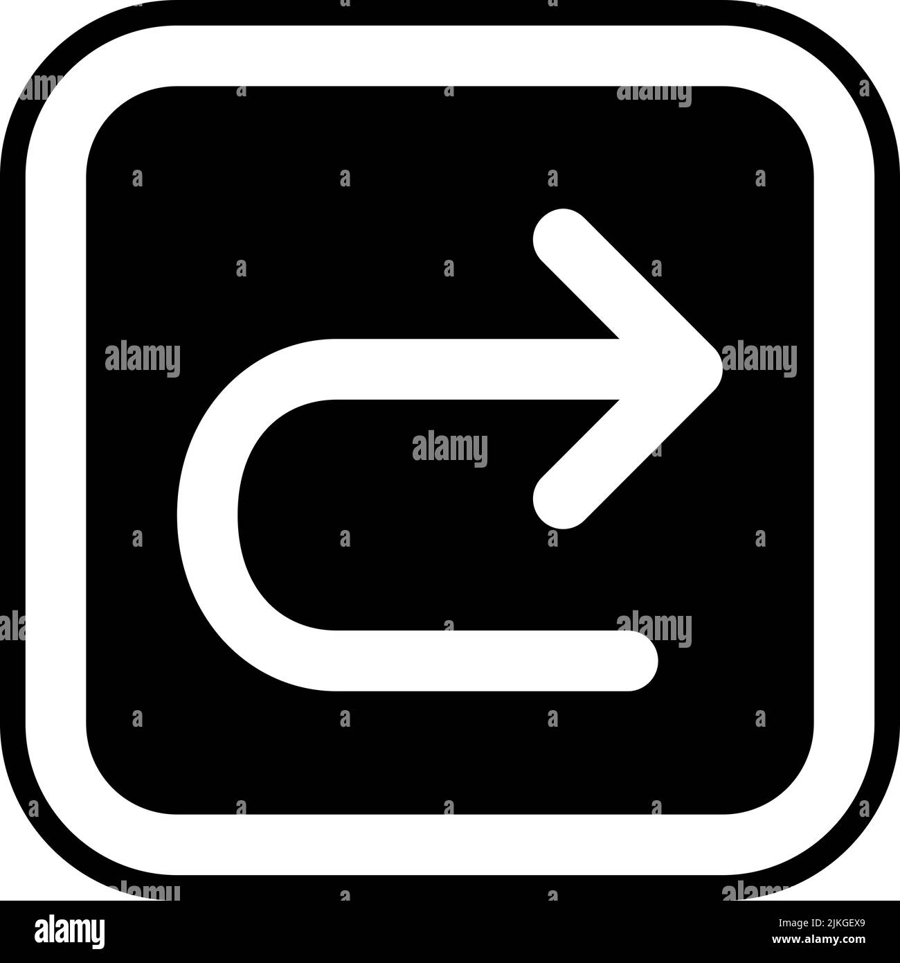 arrow right icon black vector illustration Stock Vector Image & Art - Alamy