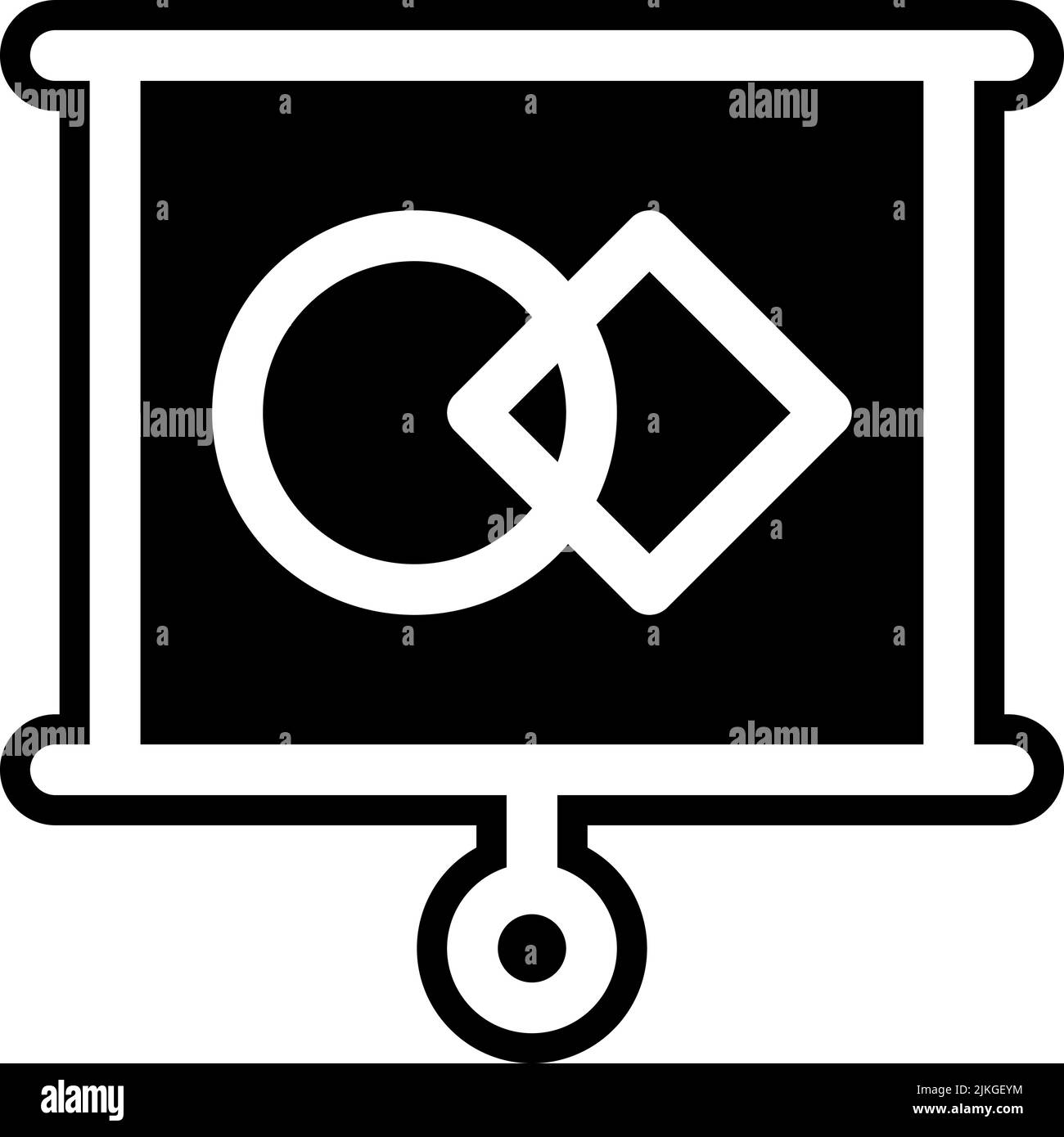 presentation icon black vector illustration Stock Vector Image & Art ...
