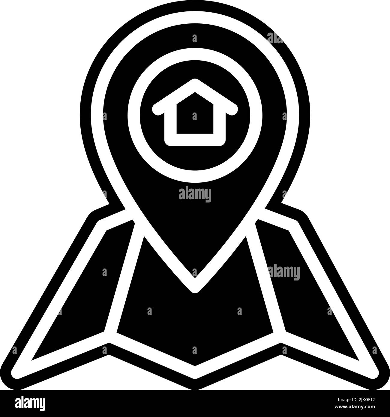 home address icon black vector illustration Stock Vector Image & Art