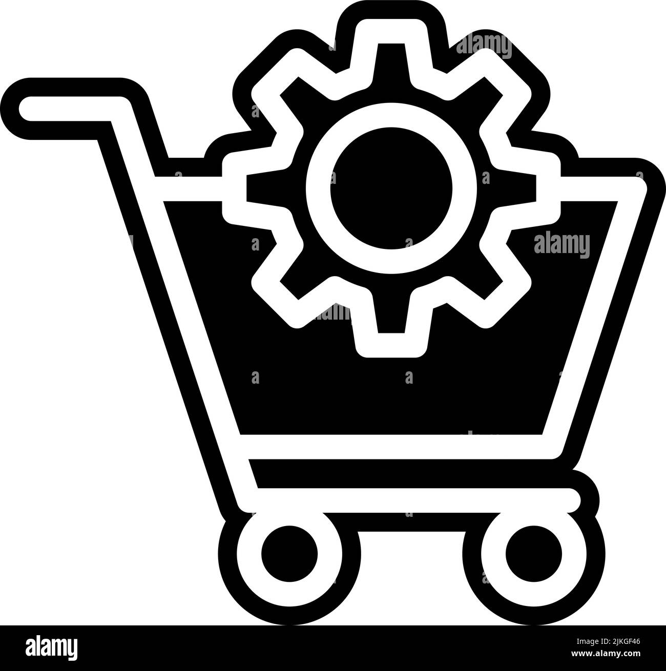shopping cart icon black vector illustration Stock Vector Image & Art ...