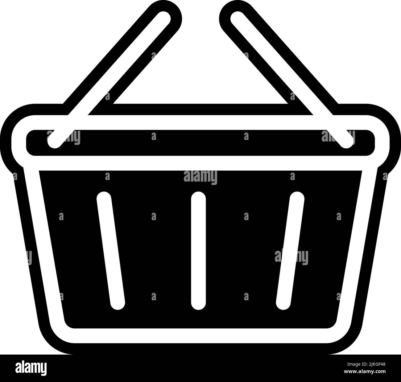 shopping basket icon black vector illustration Stock Vector Image & Art ...
