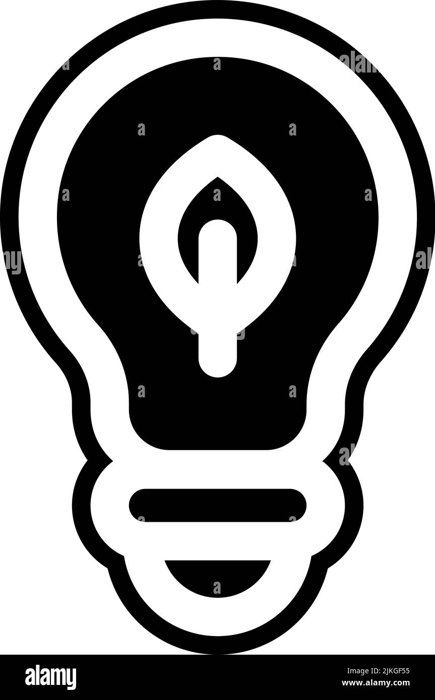light bulb icon black vector illustration Stock Vector Image & Art - Alamy