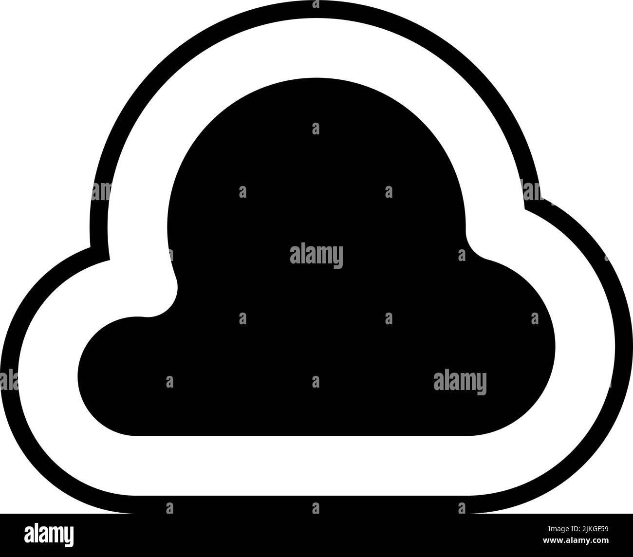 cloudy icon black vector illustration Stock Vector Image & Art - Alamy