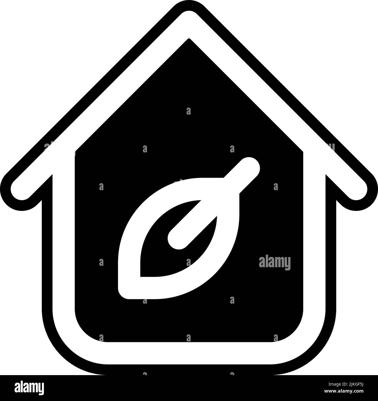 eco-home-icon-black-vector-illustration-stock-vector-image-art-alamy