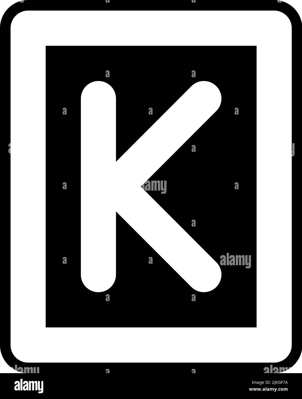 kelvin icon black vector illustration. Stock Vector