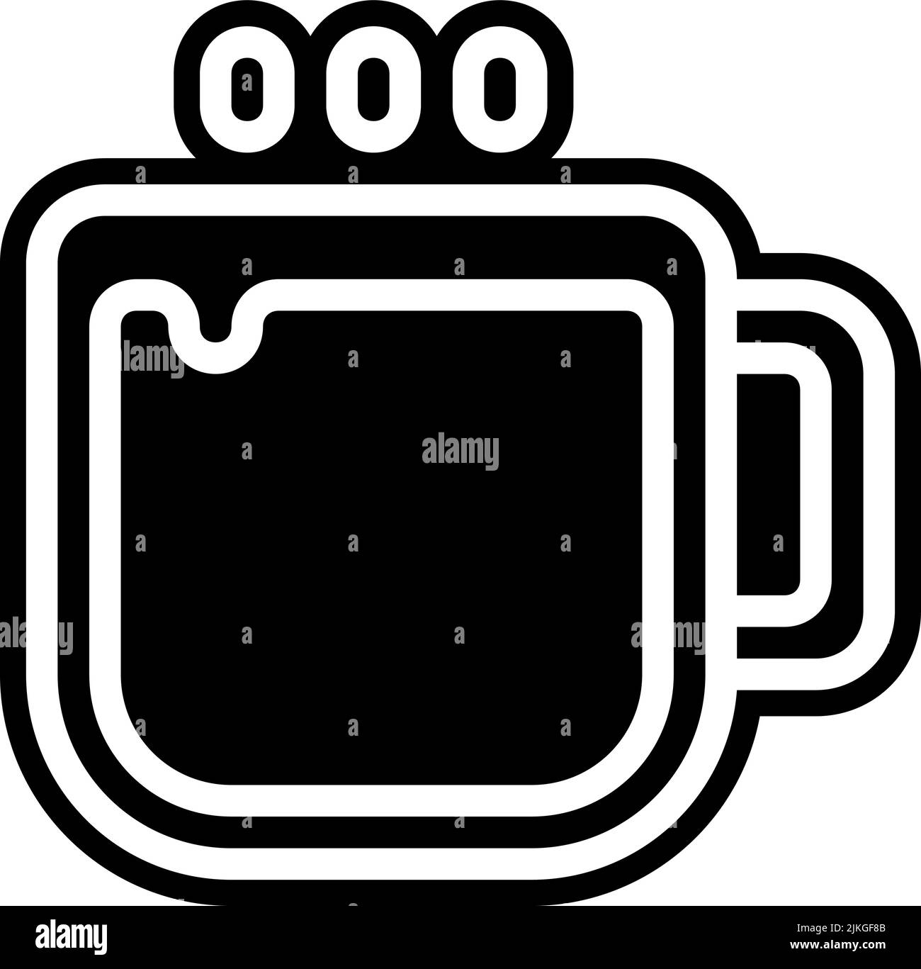 hot tea icon black vector illustration. Stock Vector