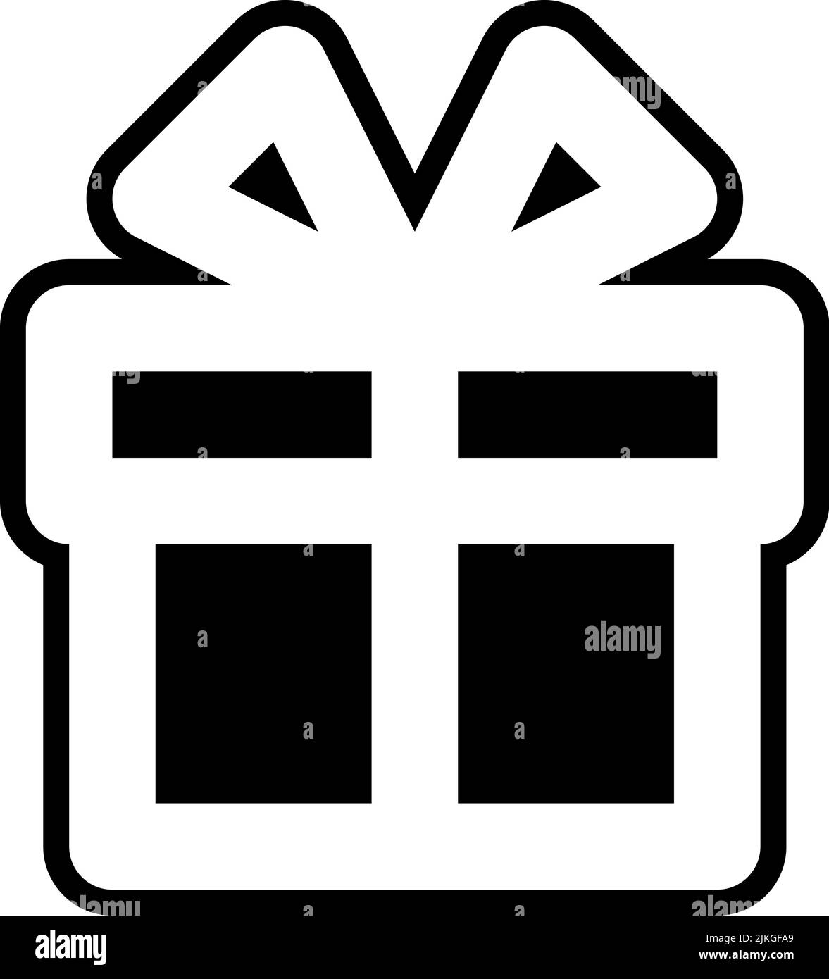 gift icon black vector illustration Stock Vector Image & Art - Alamy