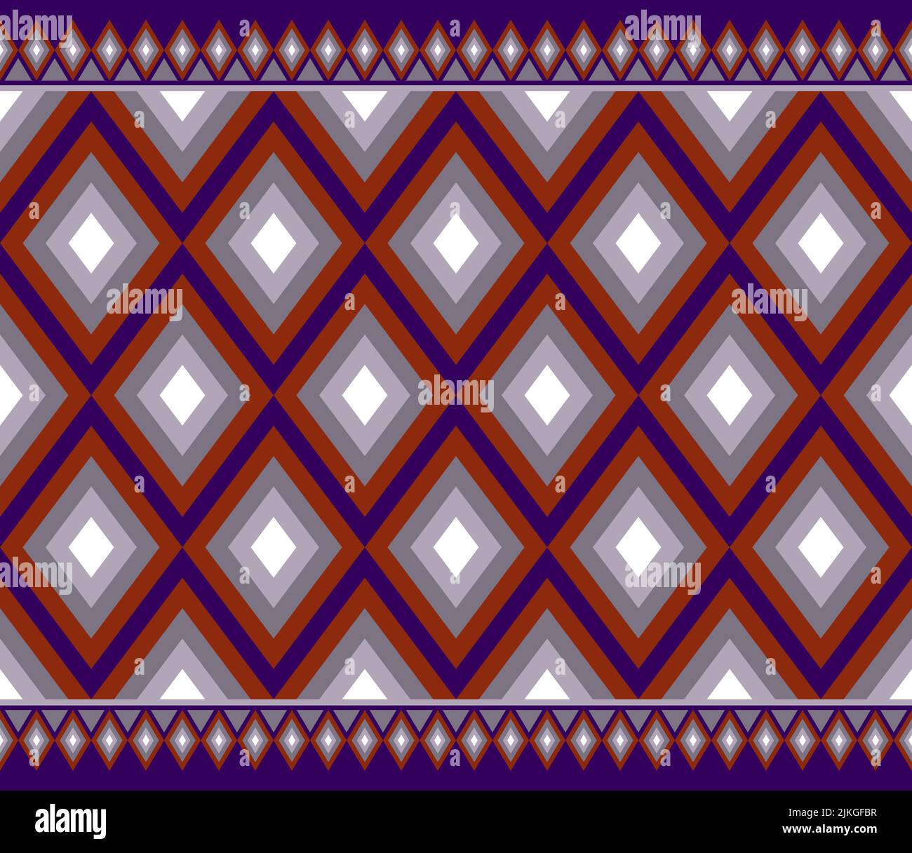 Grey Brown Symmetry Rhomboid Geometric Ethnic Seamless Pattern Design ...