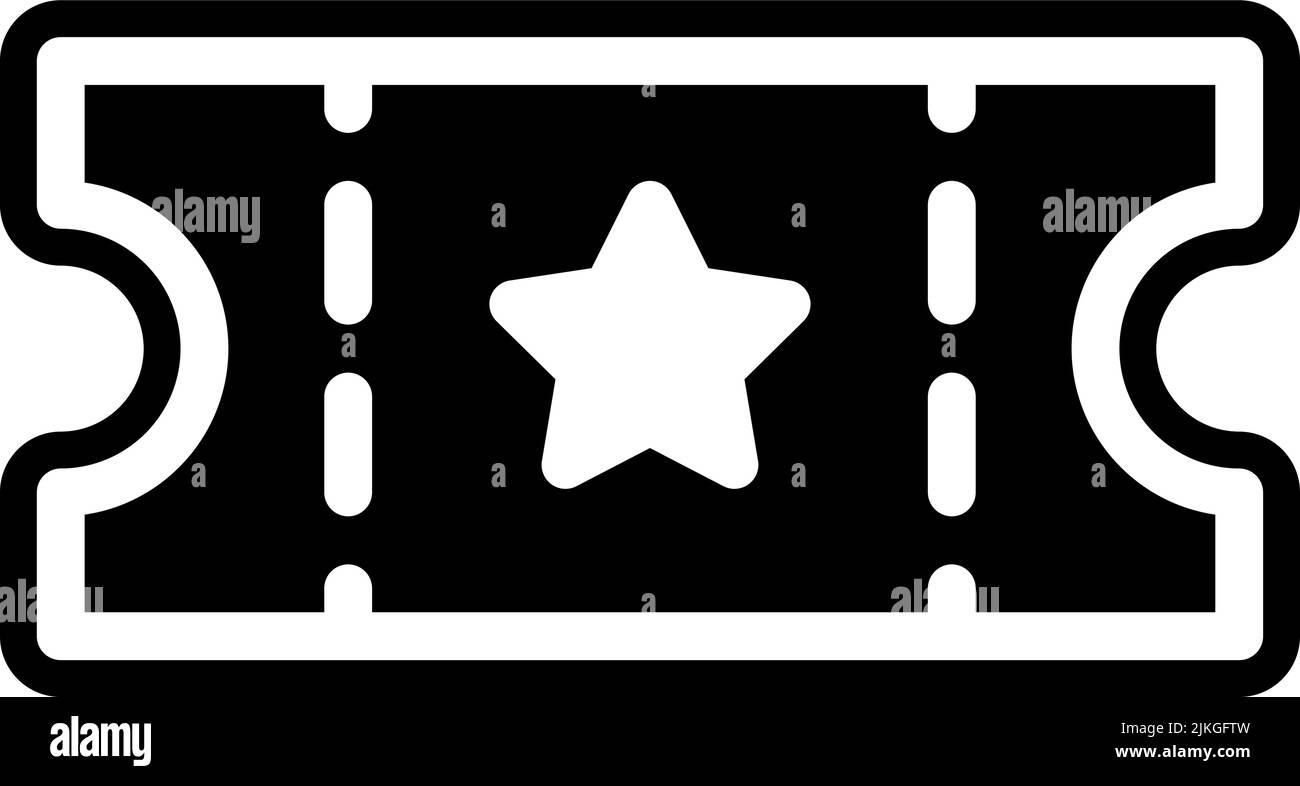 ticket icon black vector illustration Stock Vector Image & Art - Alamy