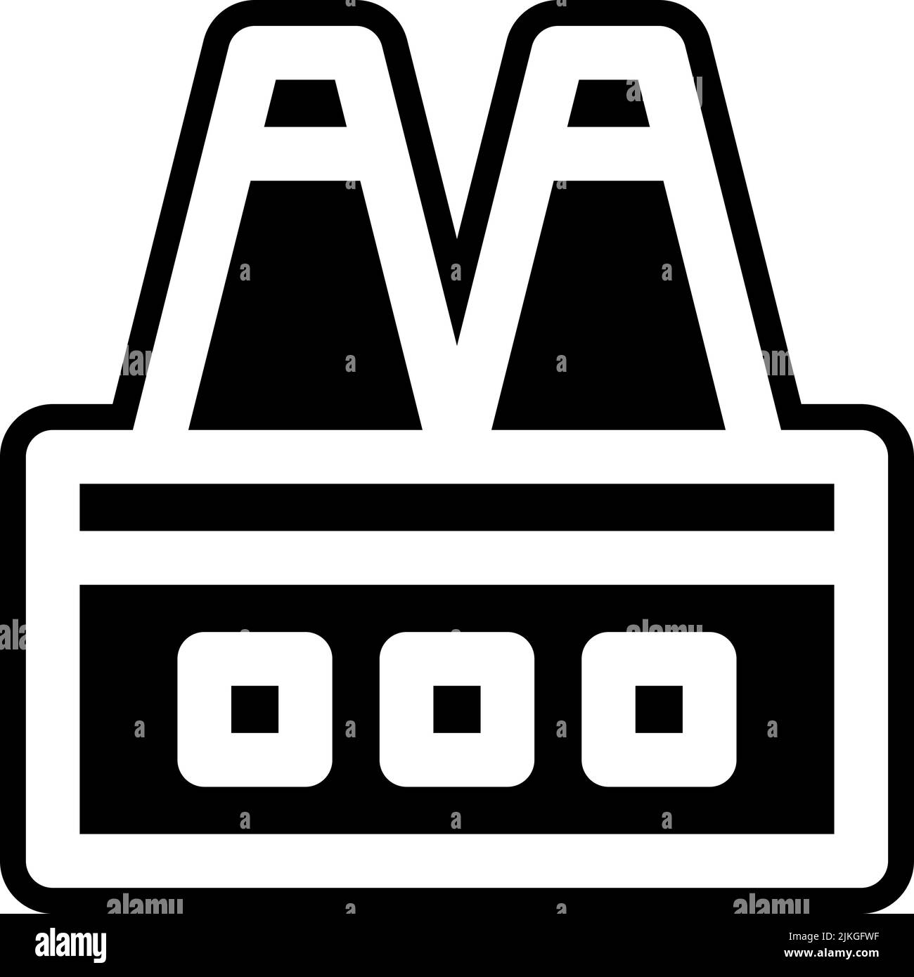 factory icon black vector illustration Stock Vector Image & Art - Alamy
