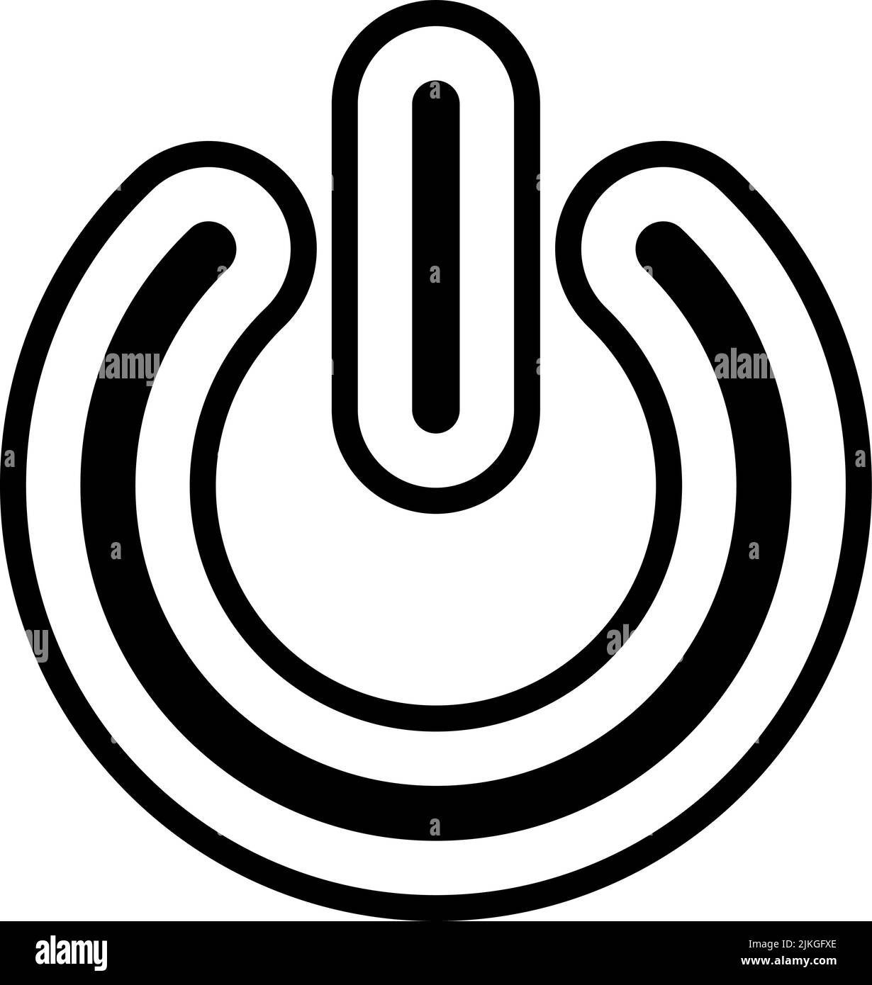 power button icon black vector illustration Stock Vector Image & Art ...