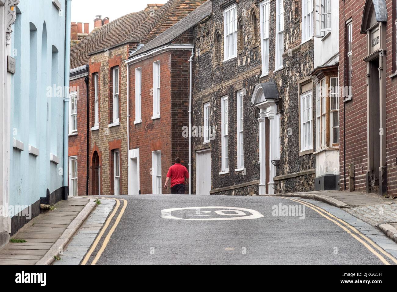 Sandwich, July 26th 2016: Empty streets of Sandwich in Kent Stock Photo