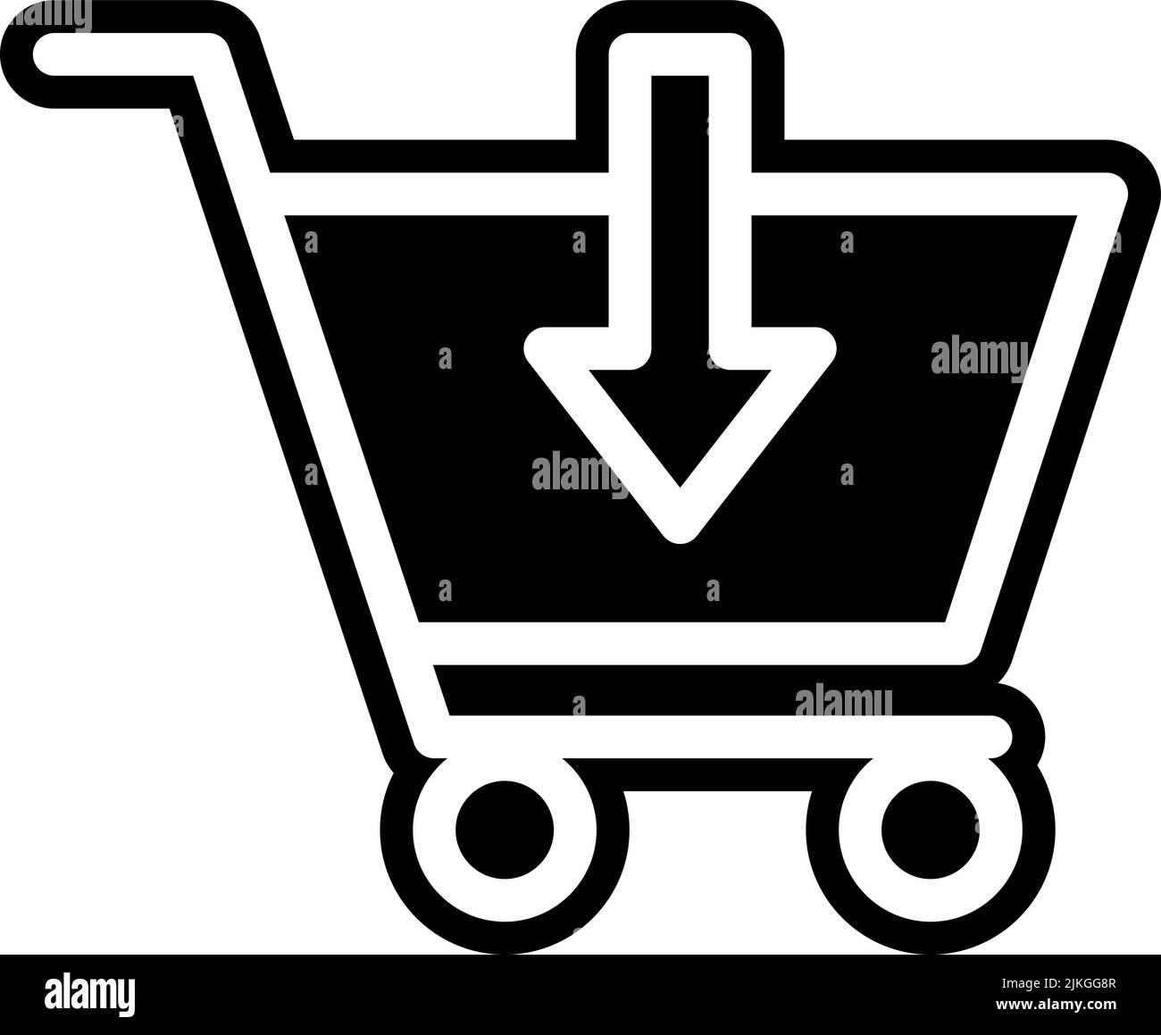 shopping cart icon black vector illustration Stock Vector Image & Art ...