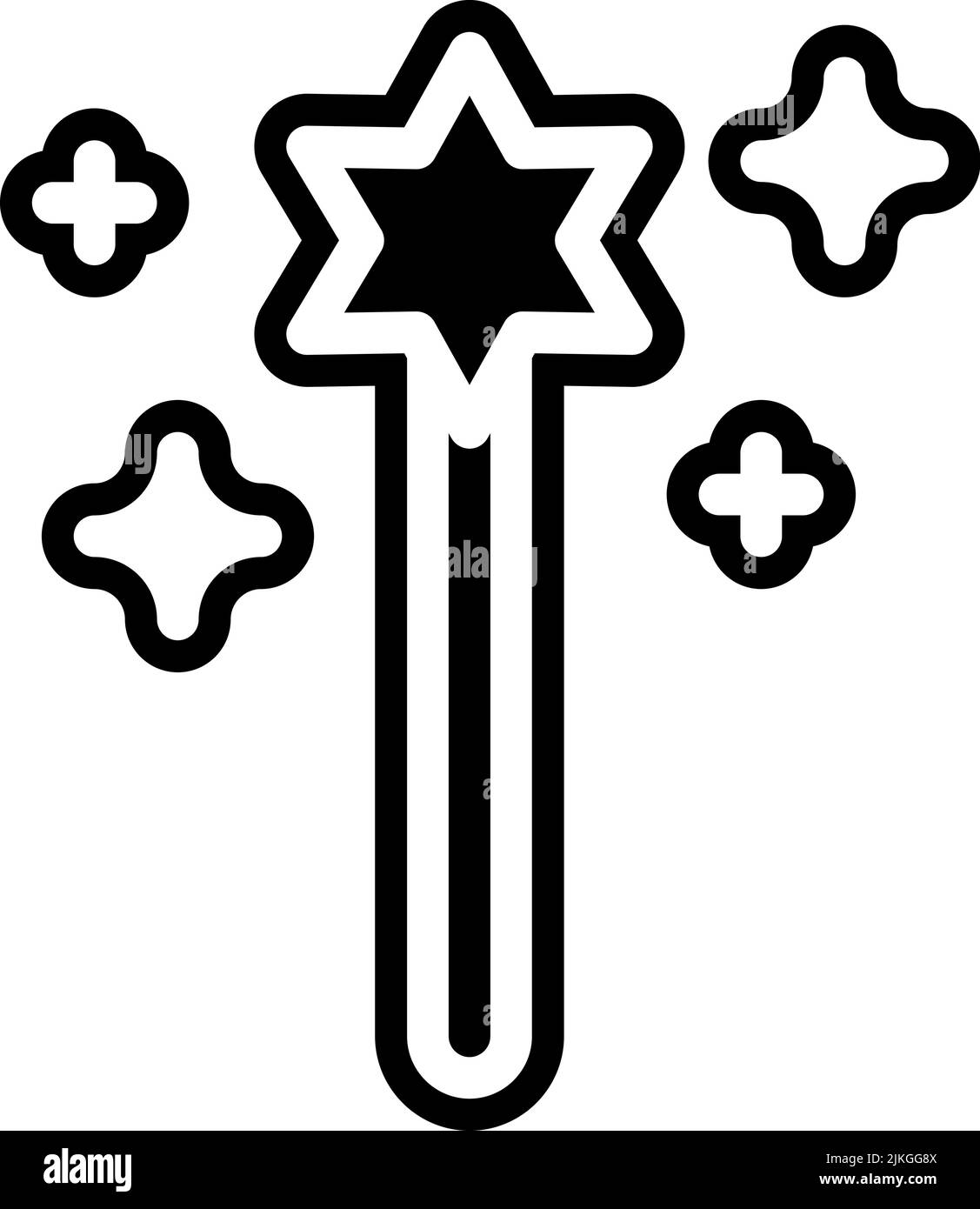 magic wand icon black vector illustration Stock Vector Image & Art - Alamy