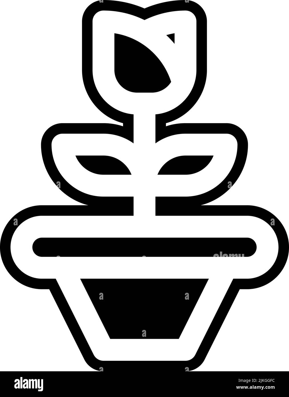 flower icon black vector illustration Stock Vector Image & Art - Alamy
