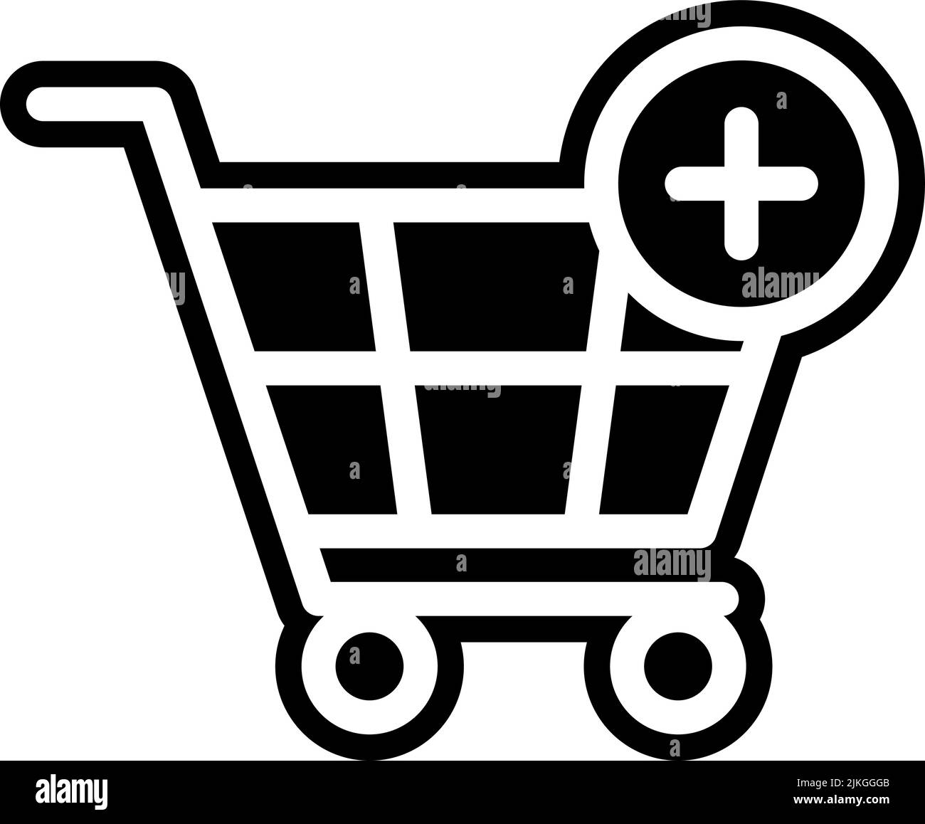 shopping cart icon black vector illustration Stock Vector Image & Art ...