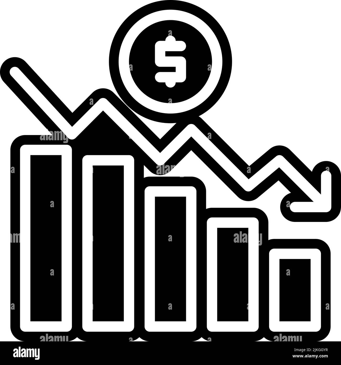 losses icon black vector illustration Stock Vector Image & Art Alamy