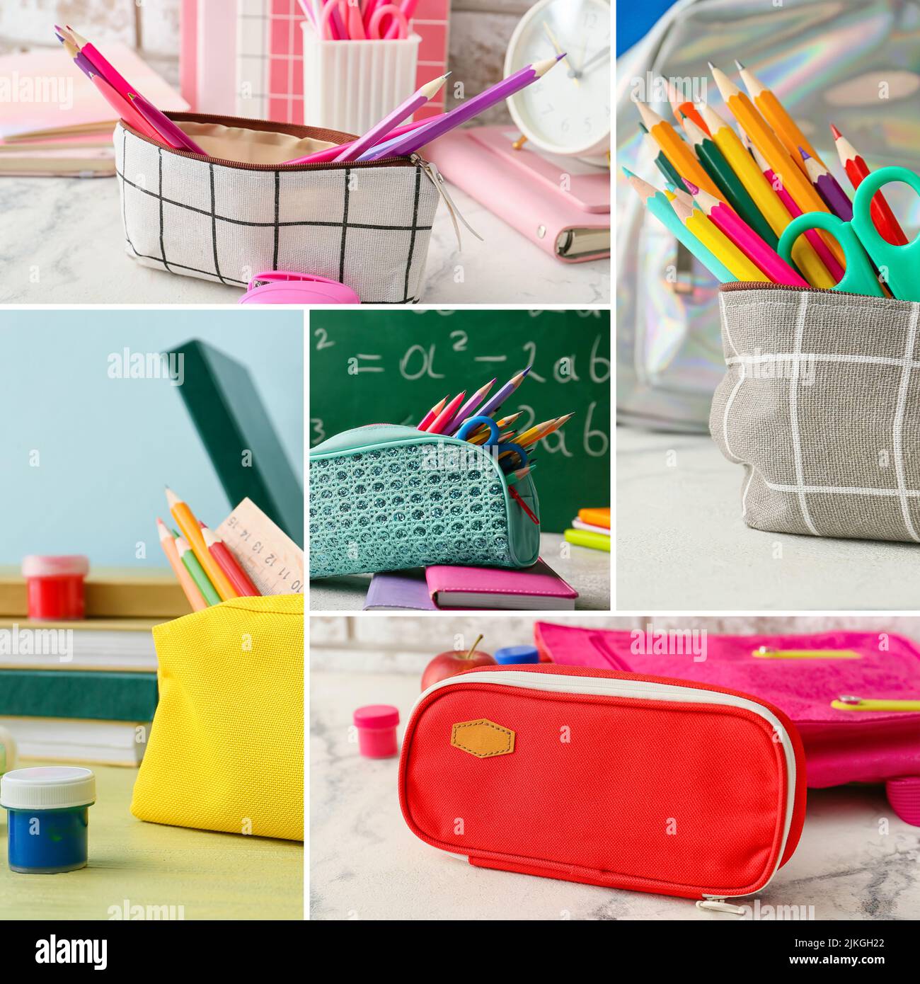 School pencil cases hi-res stock photography and images - Alamy