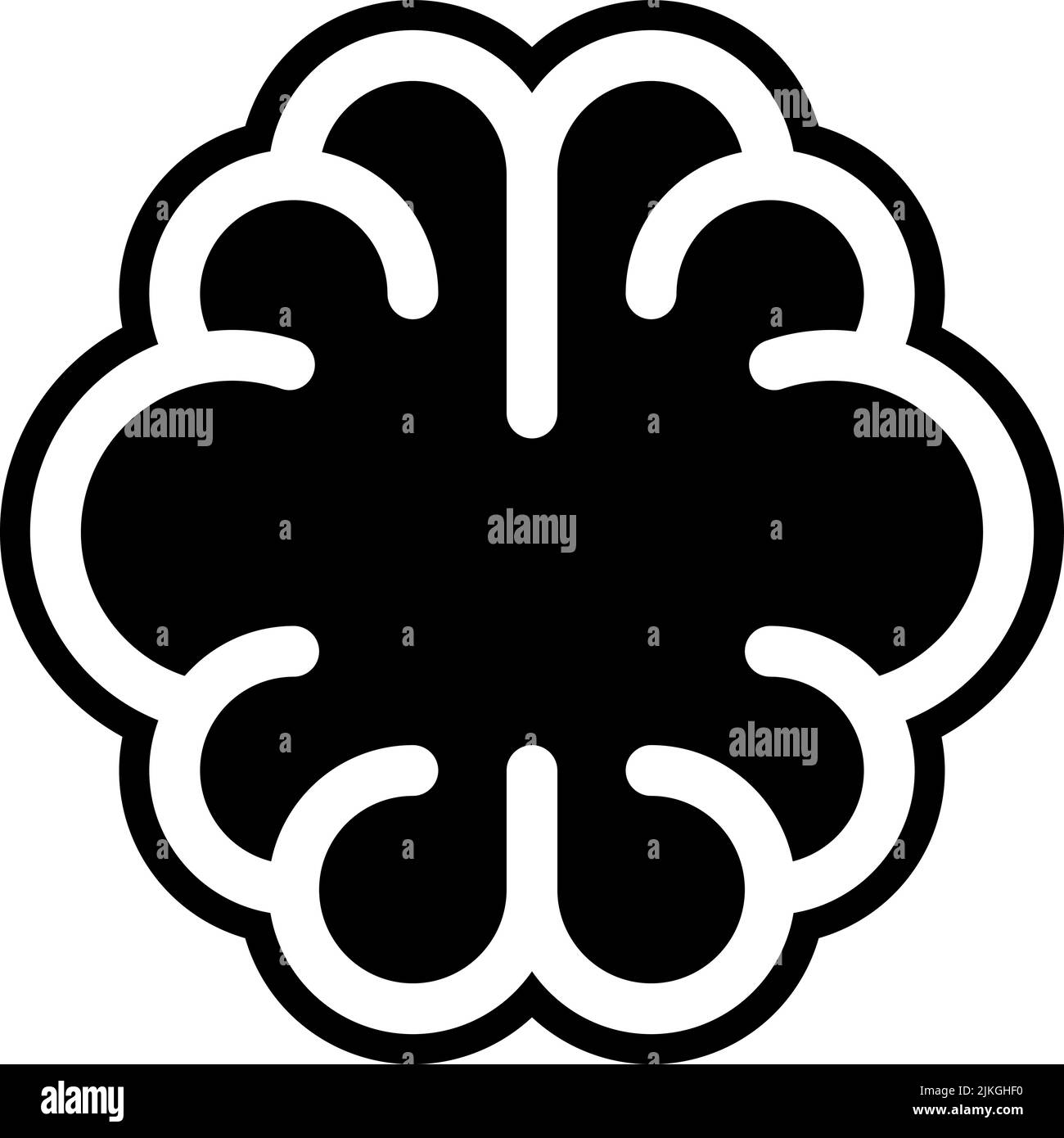 human brain icon black vector illustration Stock Vector Image & Art - Alamy