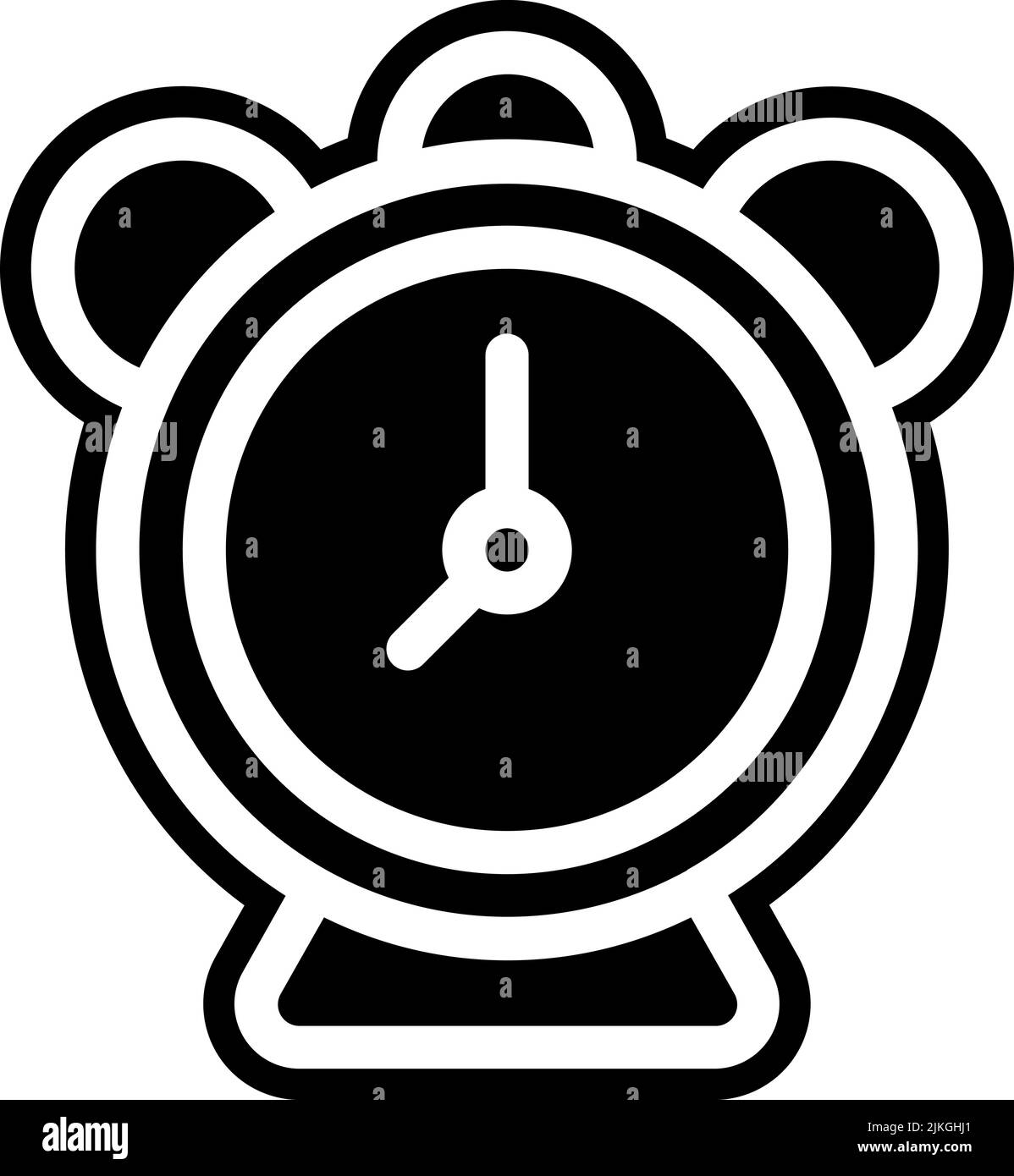 alarm clock icon black vector illustration Stock Vector Image & Art - Alamy
