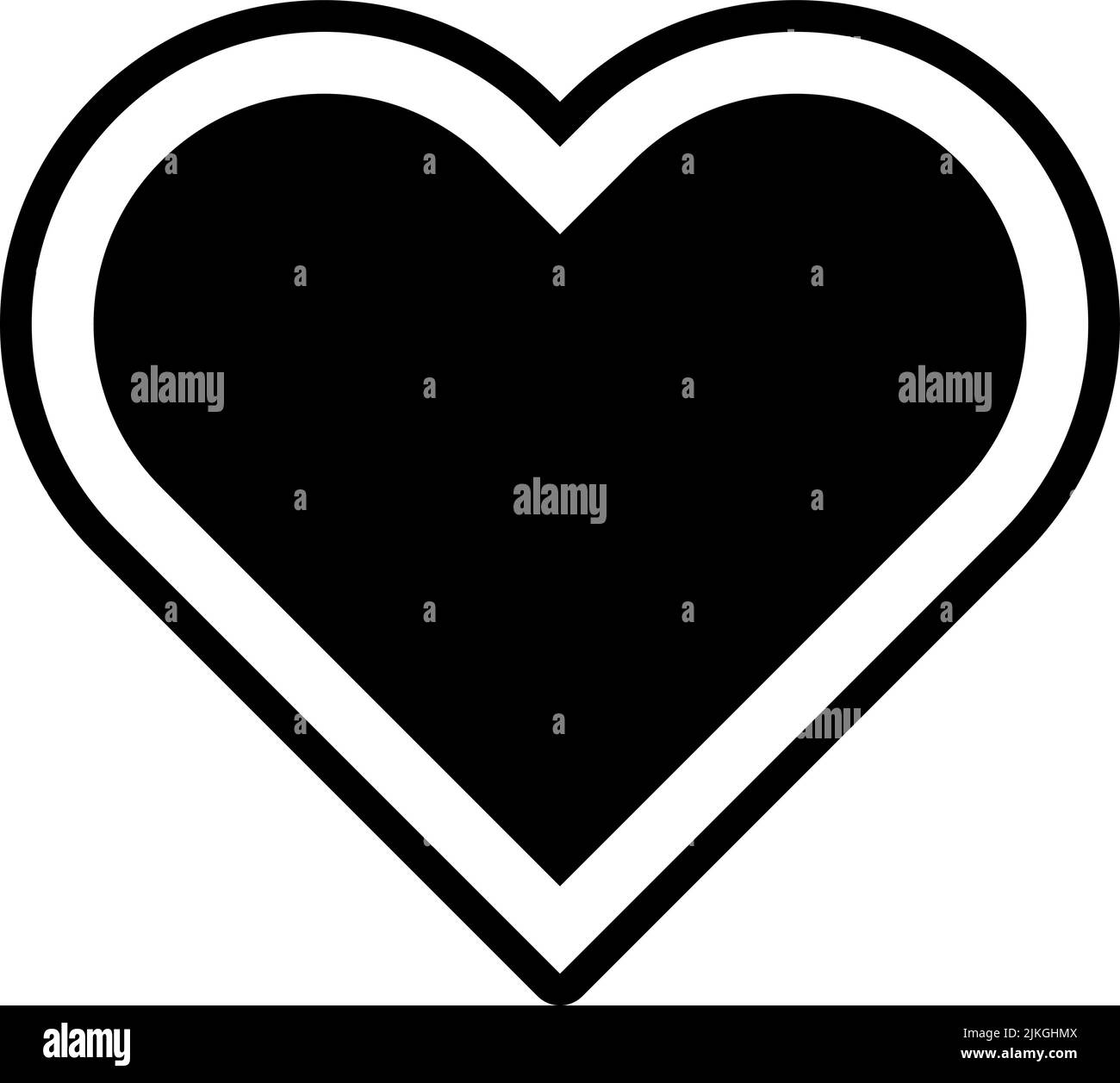 heart icon black vector illustration Stock Vector Image & Art - Alamy