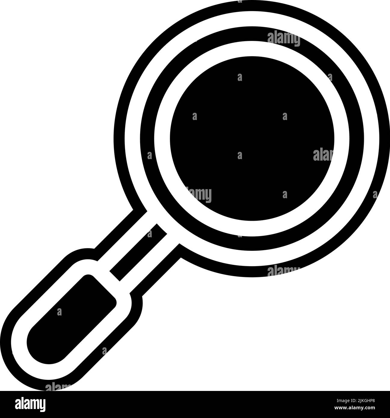 magnifying glass icon black vector illustration Stock Vector Image ...