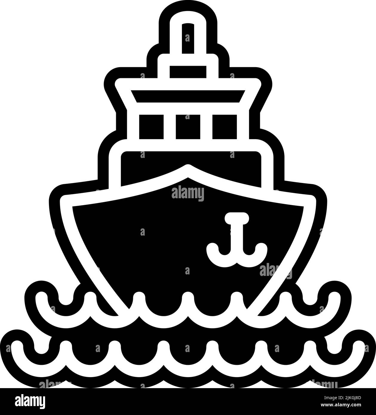 ship icon black vector illustration Stock Vector Image & Art - Alamy