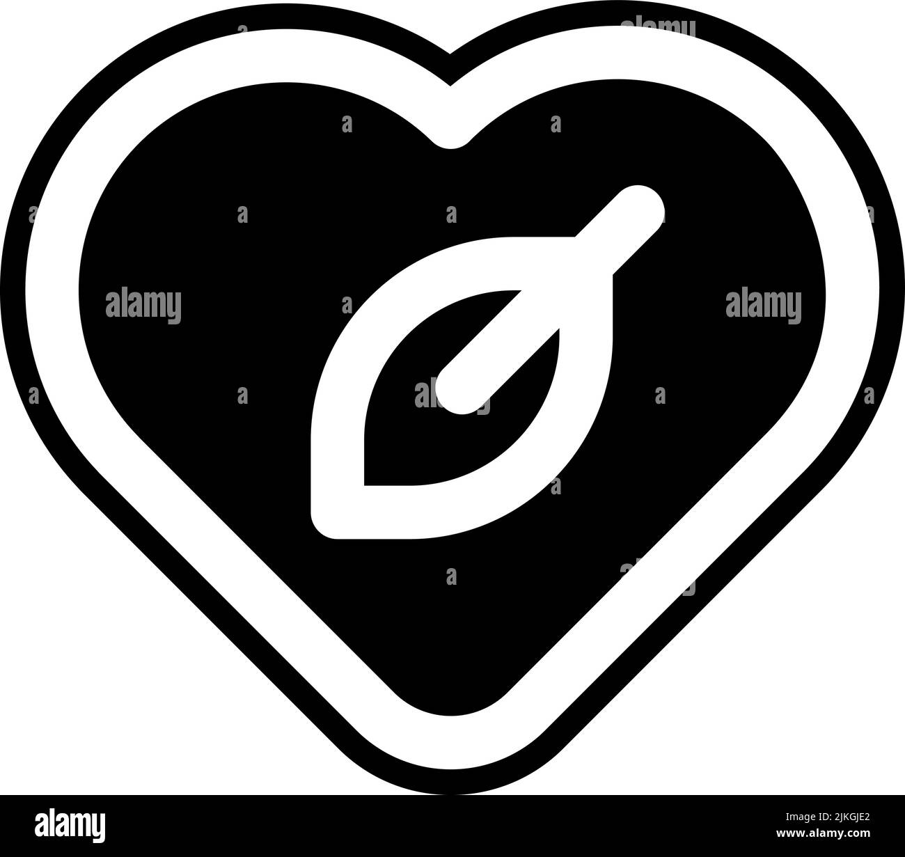heart icon black vector illustration Stock Vector Image & Art - Alamy