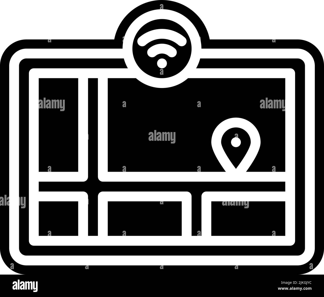 gps icon black vector illustration Stock Vector Image & Art Alamy