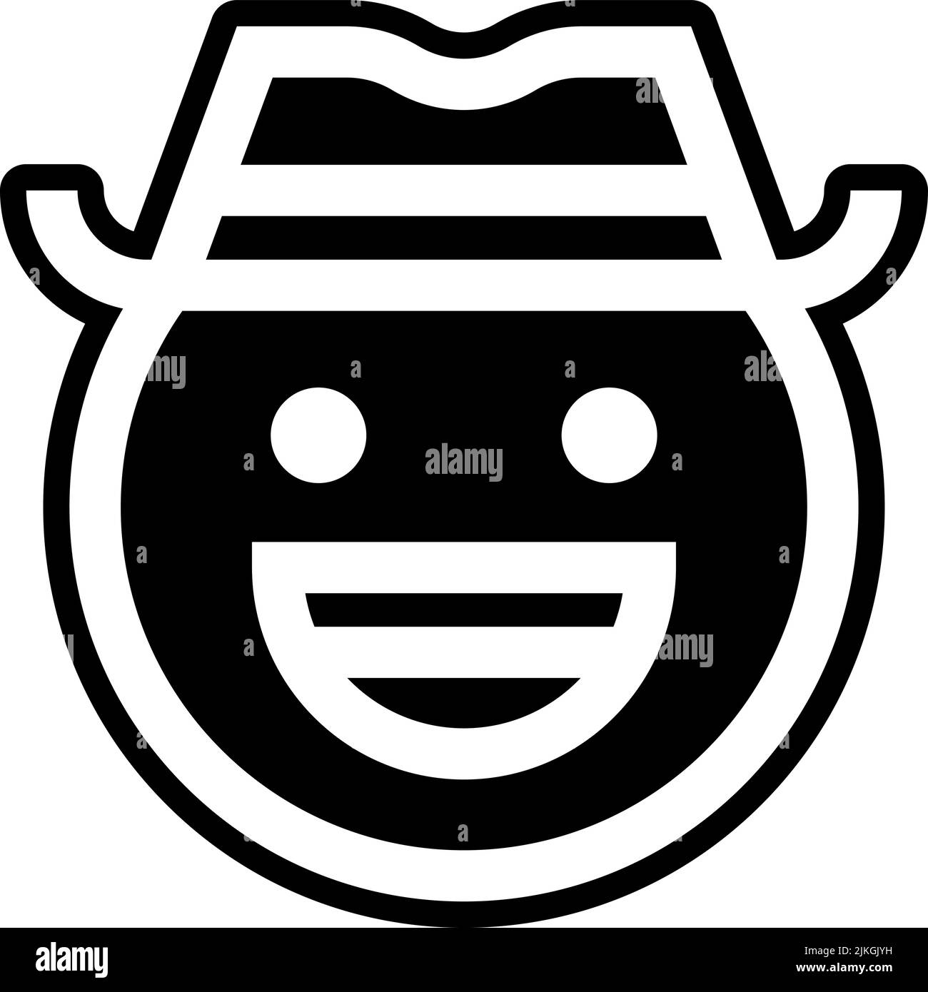 cowboy icon black vector illustration Stock Vector Image & Art - Alamy