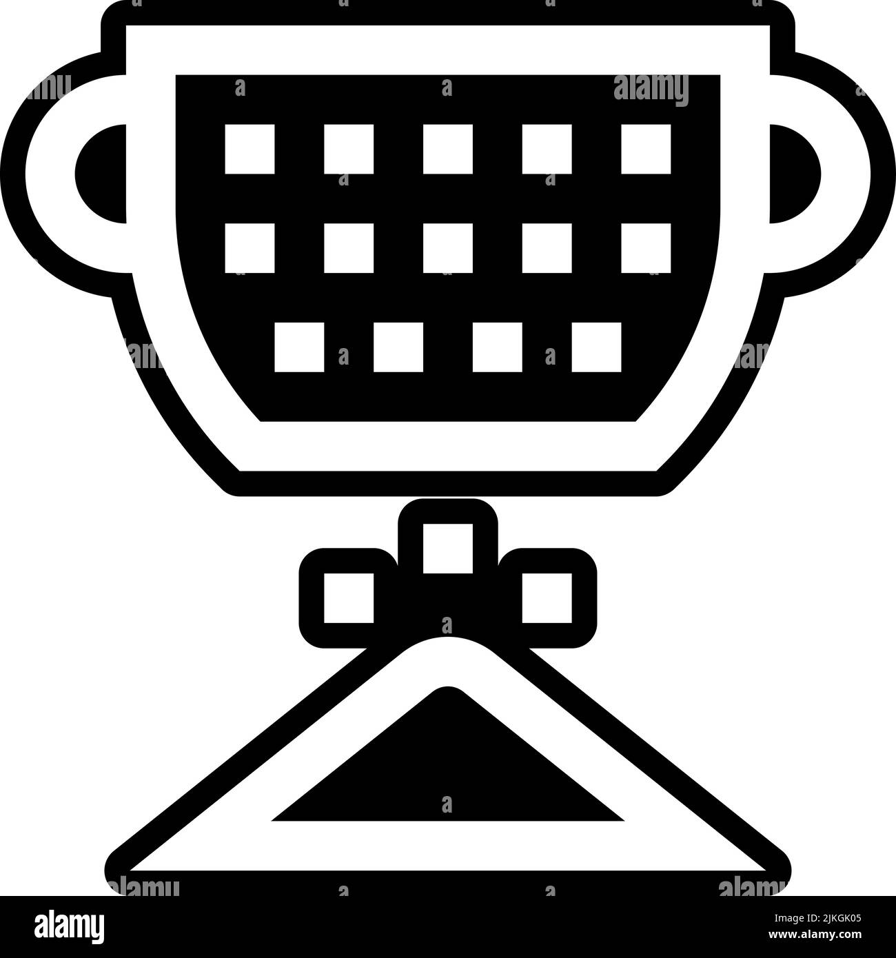 strainer icon black vector illustration. Stock Vector